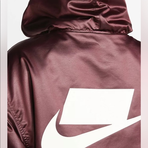 Nike Sportswear Sport Pack Synthetic Fill Faux Shearling Lined Parka Maroon XL - Picture 7 of 8